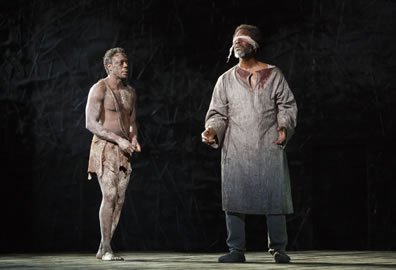 Production photo of Public Theater's Free Shakespeare in the Park production of King Lear