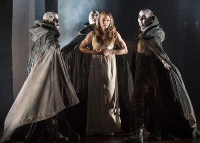 Production photo of Lady Macbeth and the Weird Sisters