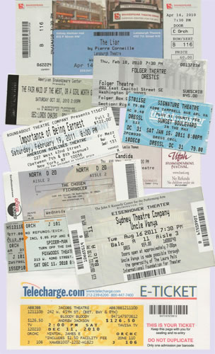 Montage of tickets